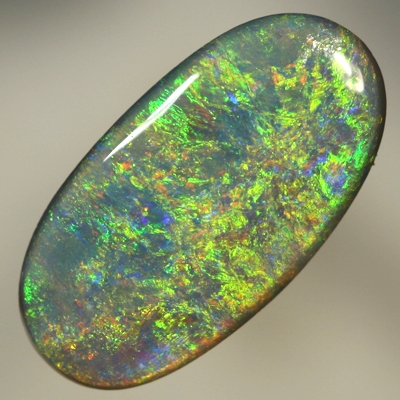 SOLID BLACK OPAL Golden fire, orange to green. SEE VIDEO